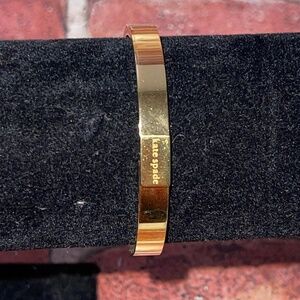 Pre-Owned Kate Spade Never A Dull Moment Gold Tone Bangle Bracelet Jewelry